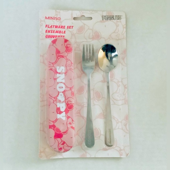 Snoopy Collection Flatware Set (Fork & Spoon) - Picture 2 of 4